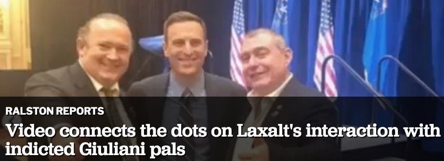 Lev Parnas and Igor Fruman—now being prosecuted by SDNY, with the former having fingered Barr as a co-conspirator—had GOP access at the highest levels of the party, including Trump himself. Here they are with the grandson of the man John Bolton calls his "mentor" in his new book.