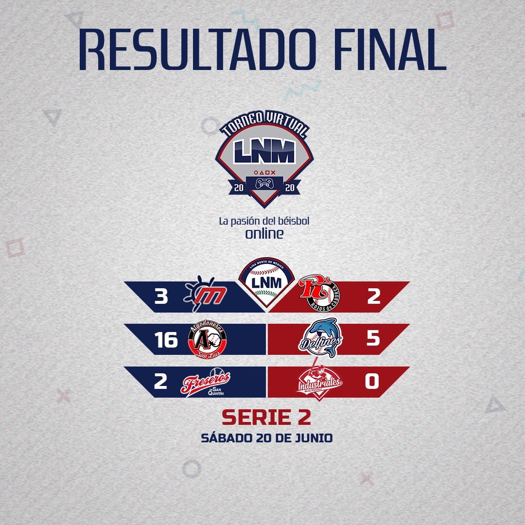 #marcadorfinal

Este es el resultado final del segundo juego del Torneo Virtual 2020⚾💻

Sigue la transmisión del segundo juego, mañana a las 2:30pm