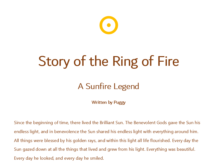The_Pug_Addict's tweet photo. Here's my contribution piece for #ArcanumDays #SunfireMorning : A mythical Sunfire love story about how the Solar Eclipse (AKA Ring of Fire) came to be.
#thedragonprince #TDP #sunfireelves #sun #moon https://t.co/AdeQVBmL8O