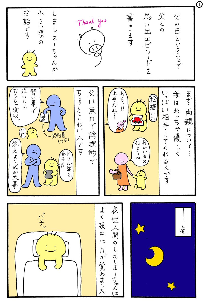 【しましまウェーブ】

漫画「父との思い出」

父の日なので。

#漫画 #父の日 #思い出 