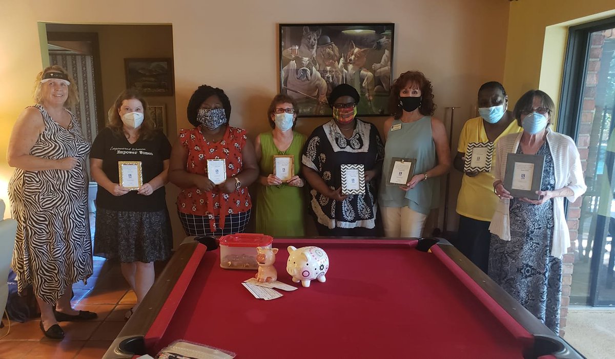 Today we gathered, socially distanced, and masked up to install our new board! The year ahead may look, and feel different, but we know with this leadership group, our impact for women and girls will be just as big as it has always been. #SoroptimistSR #SITAMPA #Since1956