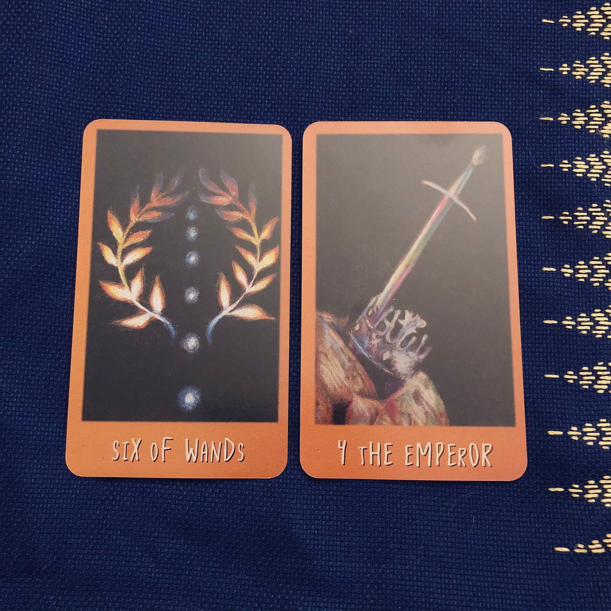 As I went to put the deck away, these two fell out as the clock struck midnight and the Solstice ended. I remember now how fiercely I am loved by the one who believes in everything I have always been and will still become. This is a beginning, not an end.