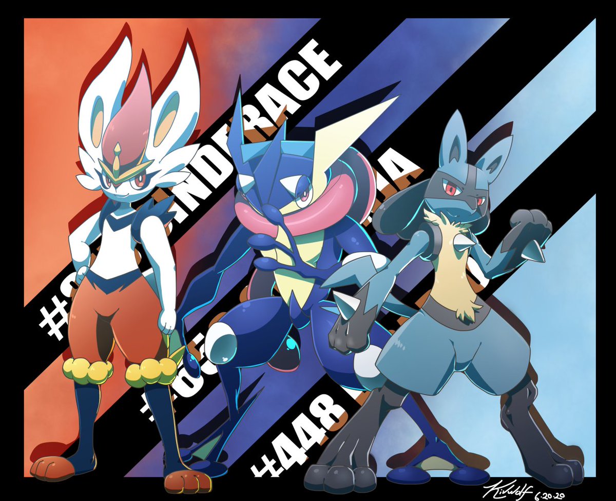 Cinderace, Greninja, and Lucario! pic.twitter.com/oMLTPKk0mD. 