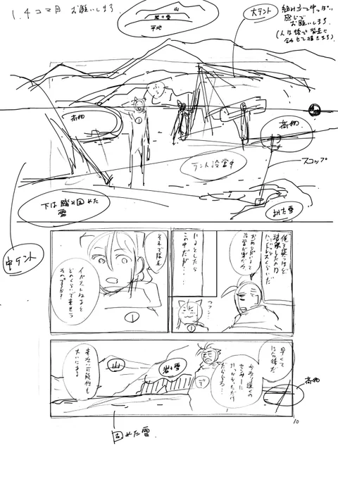 漫画の製作途中(アシスタントさんへのメモ)と完成原稿の比較?️

※ジャンプSQ.7月号『Thisコミュニケーション』第3話より 
