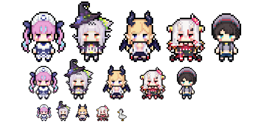 二期生のドット絵です 仕事忙しくって進捗進まなかったけどできた 二期生にはプ 森永 茲亜 ココア マウスカーソルの人のイラスト