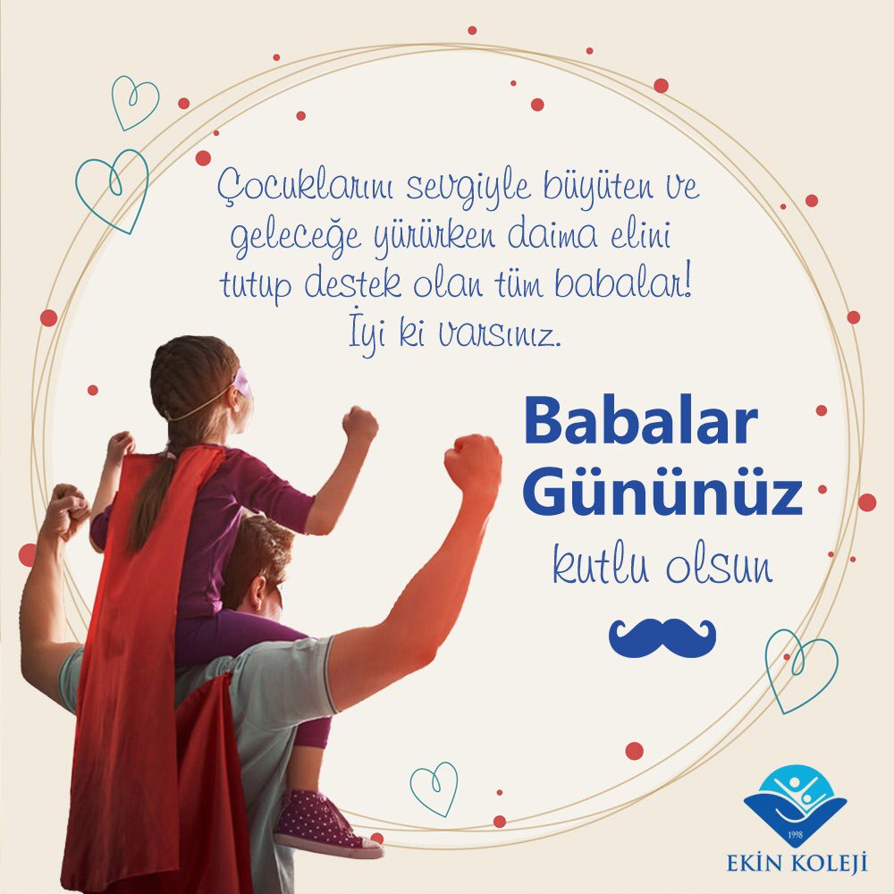 Ekin Ailesi olarak çocuklarını sevgi ve şefkatle seven tüm babaların Babalar Günü’nü kutlarız. #babalargünü