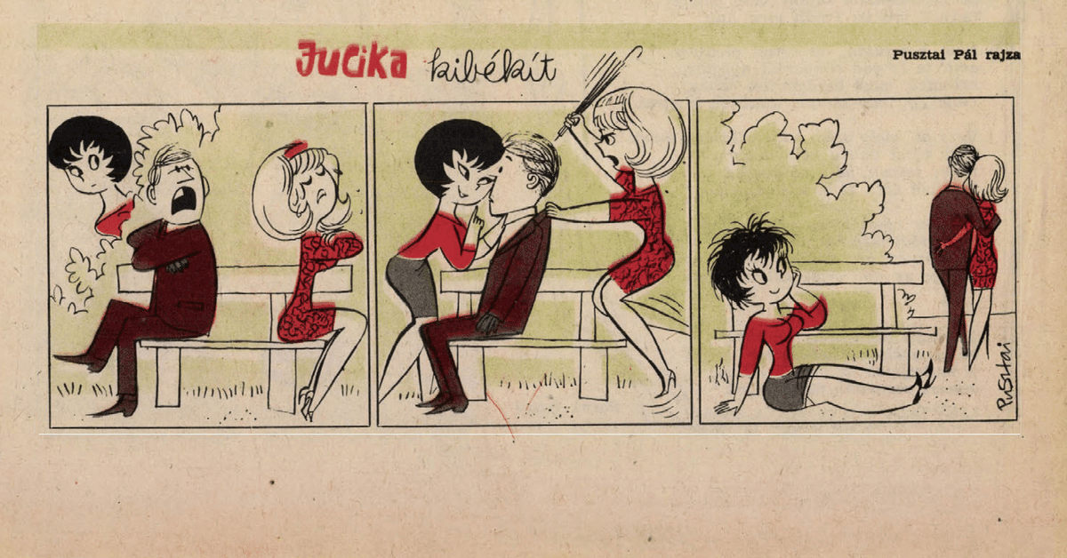JucikaInOrder's tweet photo. 316. Jucika Reconciles.
Published on Ludas Matyi on the week of May 13th-19th, 1963.
#jucika #jucikainorder #jucikachronological
#LudasMatyi #April #April1963 #May #May1963 #Pusztai #PusztaiPál #PálPusztai https://t.co/PG4gG8n9F1