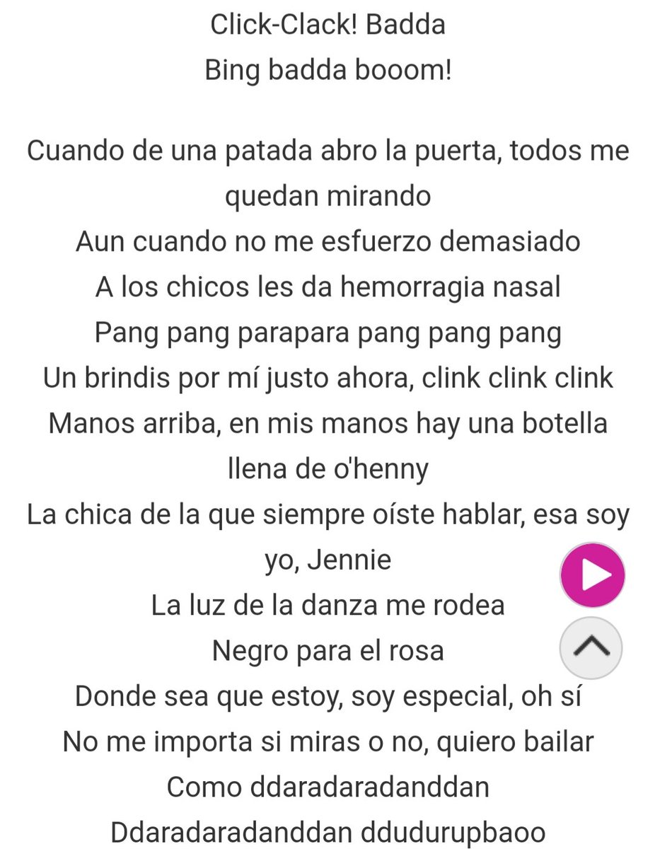 ♡ "Varias canciones de blackpink no tienen sentido parece que lo hacen al azar y con la finalidad que sea agradable para el público solo con la melodía"