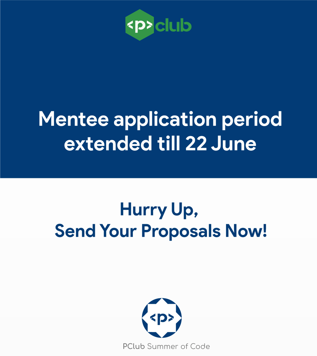 PClubUIET's tweet photo. Got late in sending your proposal? 
Here's your chance to do it now. 🎊🎉 The mentee application deadline has been extended till 22 June. Send in your proposals now. Keep coding!! 💯

#PSoC2020 #opensourcedevelopment #github #studentcodein #applynow #opensource #mentorship #FOSS https://t.co/xeeI45kBAS