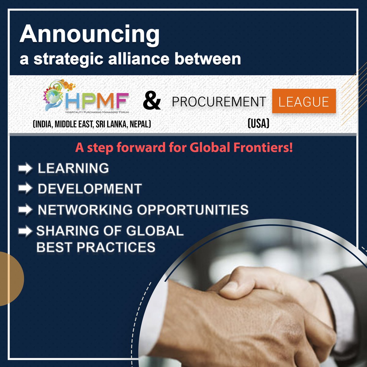 HPMF greatly values collaboration and dynamic dialogue as one of the ways to continually expand our worldview. We pleased to announce an International collaboration with PROCUREMENT LEAGUE, USA which will enhance our exposure, education and research programmes.