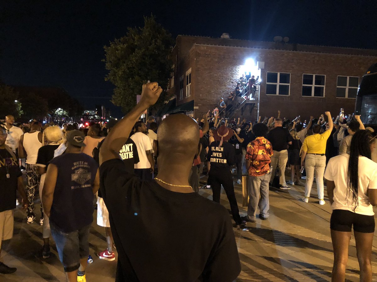 I’m back at the station. A thread of some scenes from Tulsa’s Historic Greenwood District, where the first word that jumps to my mind to describe the jubilant post-POTUS block party is “catharsis.”