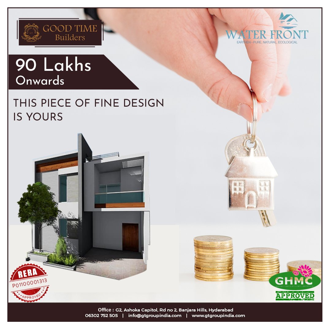 DevelopersGood's tweet photo. 90 Lakhs & You Have the Perfect #Home All to Yourself. #Waterfront #Villas in Patancheru for 90L.
#goodtimebuilders #luxuriousvillas #3bhkvillasforsale #RealEstate #GHMCvillas #buyvillas #ongoingproject #properti #reraapproved #ghmcapproved #Investment #patancheru #3bhkvillas https://t.co/Xp5d4oJbAQ