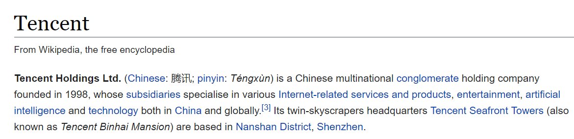 Now who is Tencent, I asked.Once again Wikipedia came to the rescue!Tencent is a fcuking CHINESE company based out of Shenzen!Yup. A Chinese company owns a substantial stake in an 'Indian' App!