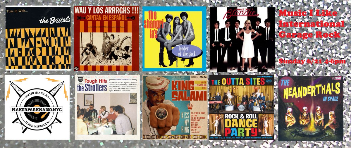 FletcherWasp's tweet photo. It's another installment of the International Garage Rock show on Music I Like over at https://t.co/bsI64gYAn3 this afternoon at 4pm EST #theBristols #WauylosArrrghs #theShangrilas @BlondieOfficial #theStrollers @KingSalamiTC3 #TheOuttaSites #TheNeanderthals https://t.co/fagesBP4Hu