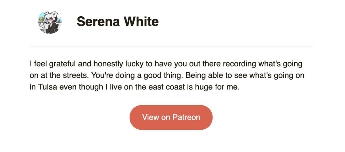 I just received this note from a new Patreon donor. Messages like this truly mean the world to me. Please join me here for as little as $2/month if you want to support this work! (More footage from today to follow in this thread) https://www.patreon.com/FordFischer 