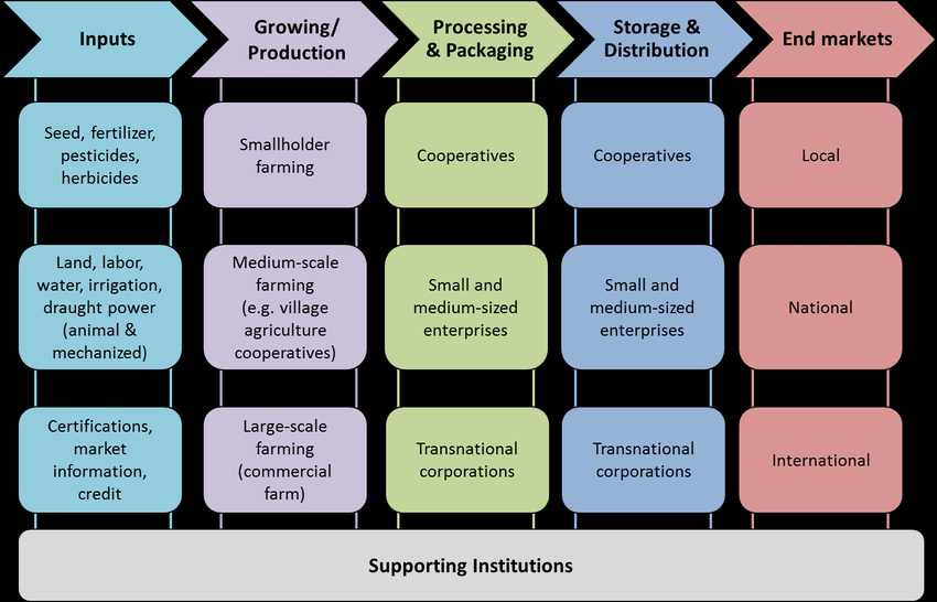 3/ The agricultural value chain ( #AgVC) & business environment consist of: