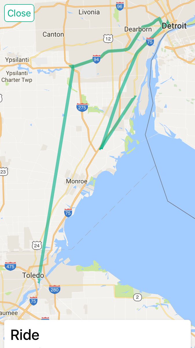 21/6/17 dawned too quickly for my hangover. I packed queasily, checked out and headed the 60 miles to Toledo. I was halfway there when I thought “It’s so warm. I won’t need that jacket I brought. You know, the one that’s still hanging in the wardrobe with my shirts. In Detroit.”