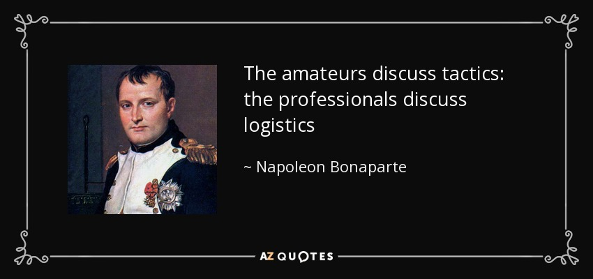 Logistics is defined as “the practical art of moving armies and keeping themsupplied”The ability to concentrate ammunition, food,transportation, manpower, and others at a specific place and time is what enables commanders to overwhelm and defeat their enemies.