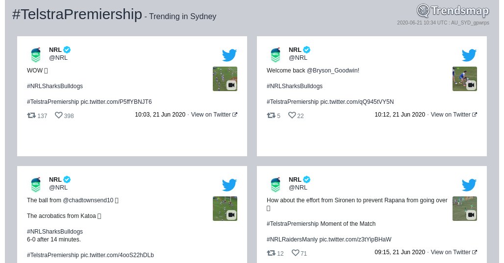 Trendsmap Sydney tweet media