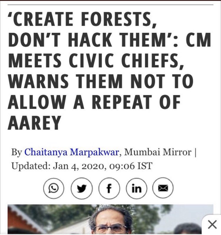 @AUThackeray @CMOMaharashtra had promised to declare “Aarey” a forest around elections. It is time to fulfill the promise made to Mumbai voters. Aarey supporters are eager to meet u. @ANI @mataonline @MumbaiNCP @supriya_sule @absolutpop 
#SaveAareyForest
#JusticeForAarey