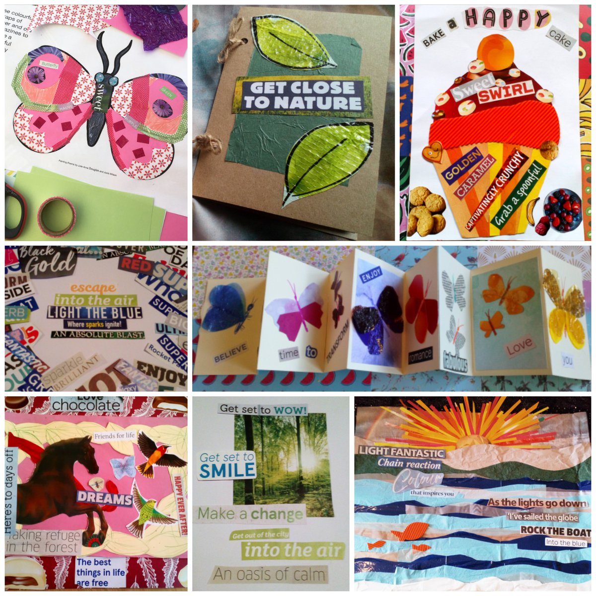 5. Create poetry collages and books combining recycled materials to help children explore how words, colour, texture, patterns and images can work together to produce beautiful art and poetry.     