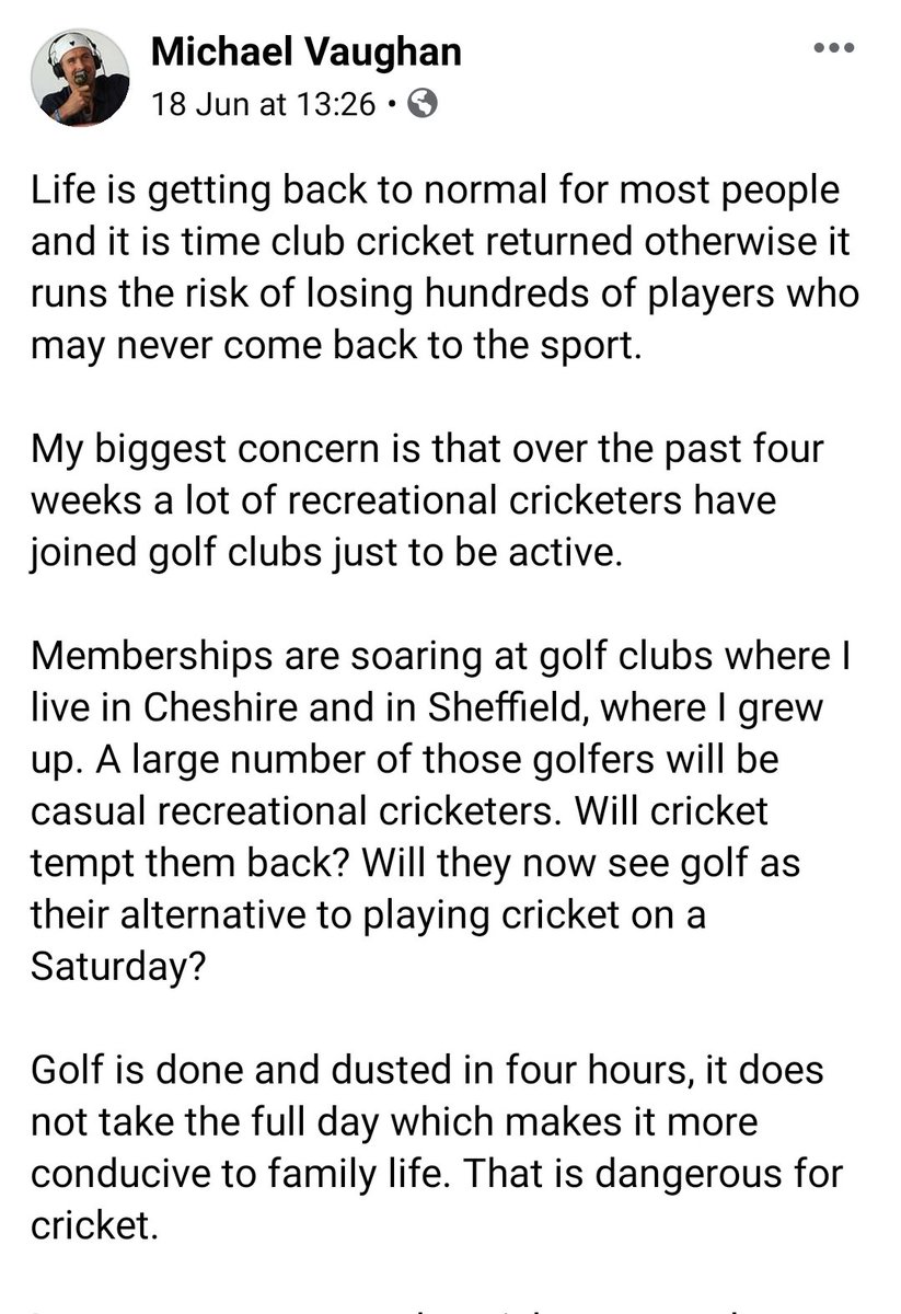 TattenhallCC's tweet photo. NEW CLUB POLICY...

Anyone who is unavailable for cricket due to anything golf-related will be heavily fined and publicly shamed....

Golf is good. Cricket is better. Priorities!! https://t.co/MUv2V5ps1p