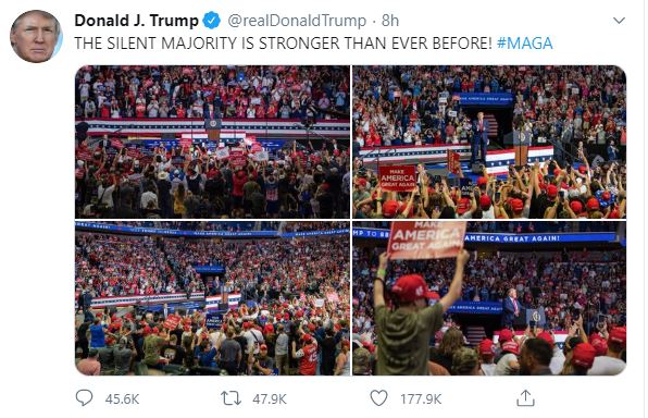 Who knew?  As in . . . "Who knew the most competent worker in the Trump campaign is the guy in charge of cropping photographs to hide empty seats?"

#MORBA #MakeOurRalliesBigAgain