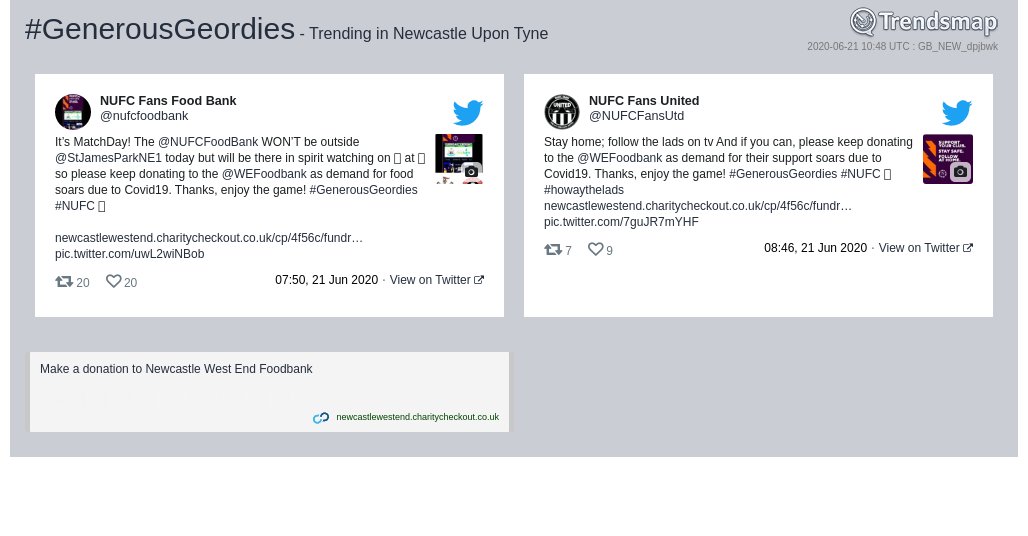 #generousgeordies is now trending in #NewcastleUponTyne

trendsmap.com/r/GB_NEW_dpjbwk
