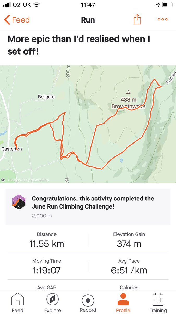 LotteTulloch's tweet photo. Thanks for a great course @Sedbergh_Prep - thoroughly enjoyable run (down). #SedberghAtHome #VirtualEpic @SedPrepSport https://t.co/OhLkHTHkWq