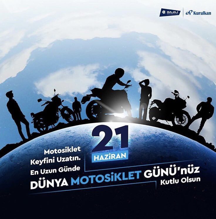 bajajturkiye's tweet photo. Dünya Motosiklet Günü Kutlu Olsun.
#bajajtürkiye #motosiklet #motorcycle #Dominar #DominarD400 #bajaj #Pulsar #RS200 #NS200 #NS160 #400UG #dominarug #worldmotorcycleday #DünyaMotosikletGünü https://t.co/ChNiwY4otD