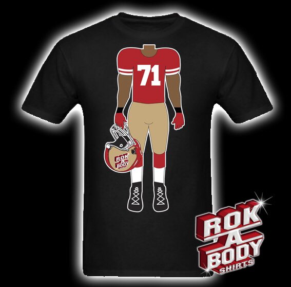 RokABody's tweet photo. @TrentW71 now that you are officially on my #redandgold squad.... you ready to rok, #SF style? Just need to know ur shirt size https://t.co/rEegLMagik