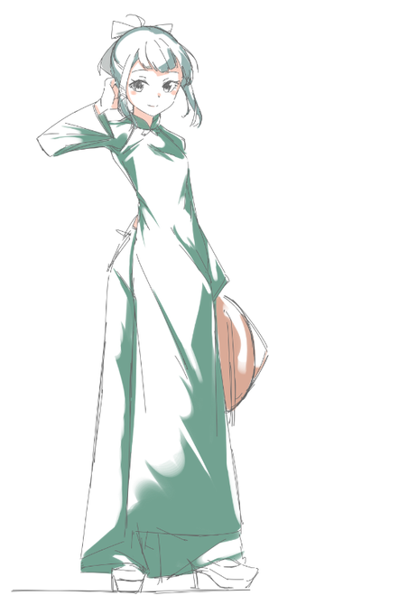 アオザイのtwitterイラスト検索結果