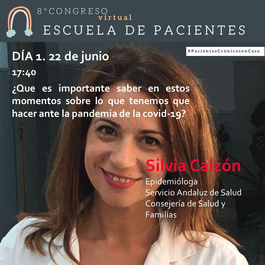 joancmarch's tweet photo. Gran congreso. Grandes profesionales. Grandes ponencias en congreso @escpacientes de @EASPsalud. Empieza 22 de junio a las 17:00h con @Patri_Psicologa @boticariagarcia @mangelesprieto y #SilviaCalzón en 1er día. 
Inaugura consejero @saludand 
Inscripción: https://t.co/bTjk3jUZCd https://t.co/p0MyM6EDmn