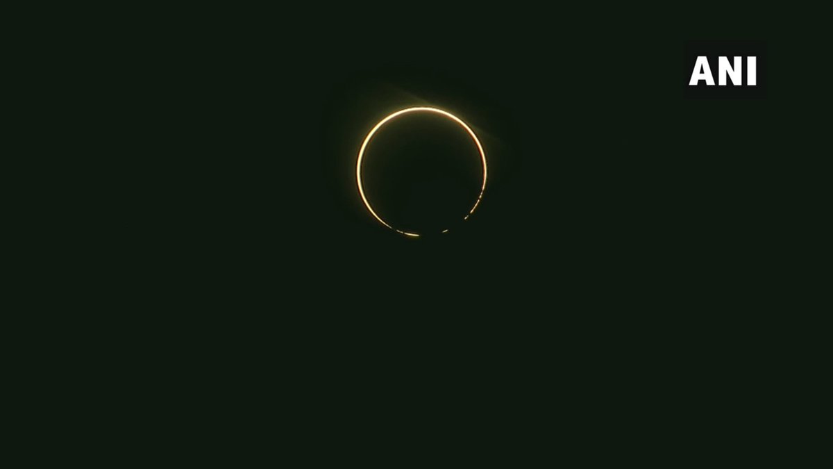Uttarakhand: #SolarEclipse2020 as seen in the skies of Dehradun.