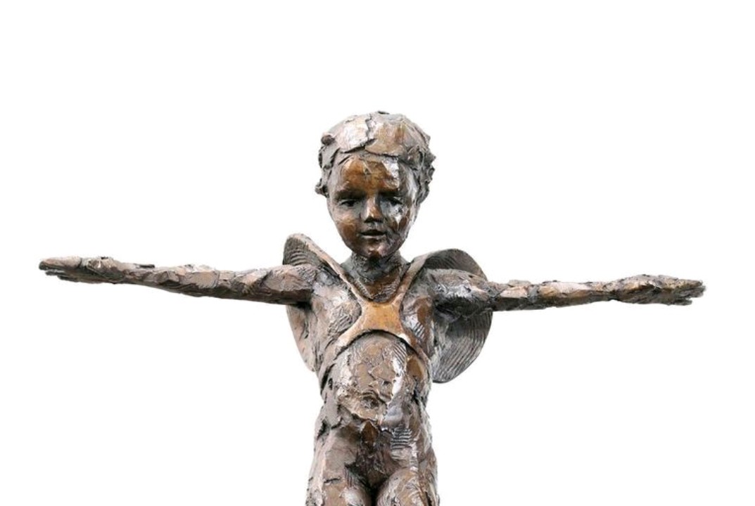 Child.. or cupid.. from my 'Three' sculpture currently showing <a href="/FairfaxGallery/">Art</a> Anniversary Exhibition on #ThePantiles #TunbridgeWells