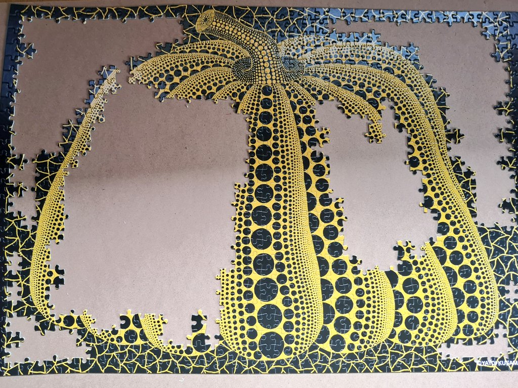 だいぶかぼちゃ見えて来たぞ🎃 ＃草間彌生パズル