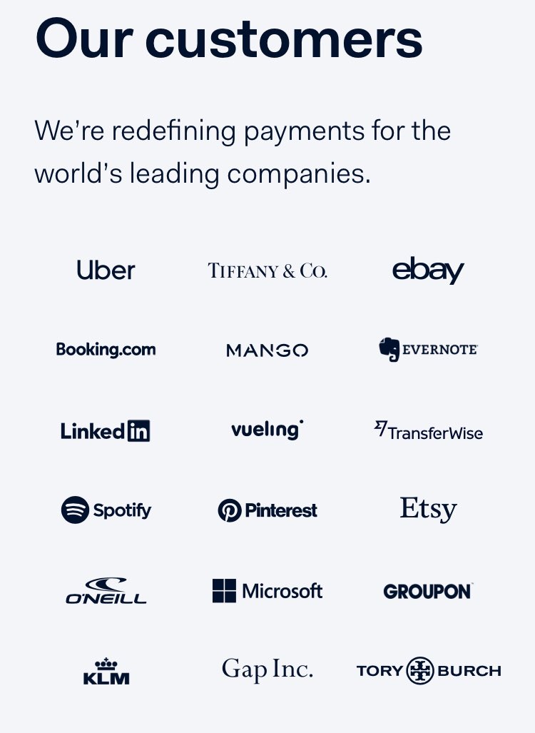Instead, Adyen has oriented itself to serving sophisticated, larger enterprise merchants operating globally. It’s payments focus, global acquiring and full stack offering enables a unique proposition, and increasingly relevant beyond pure online e-comm into omni/unified commerce