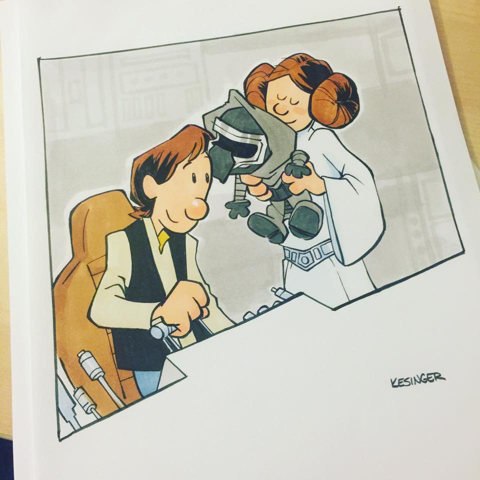 Happy #fathersday to all the dads in the galaxy! #lilkylo #starwars #calvinandhobbes