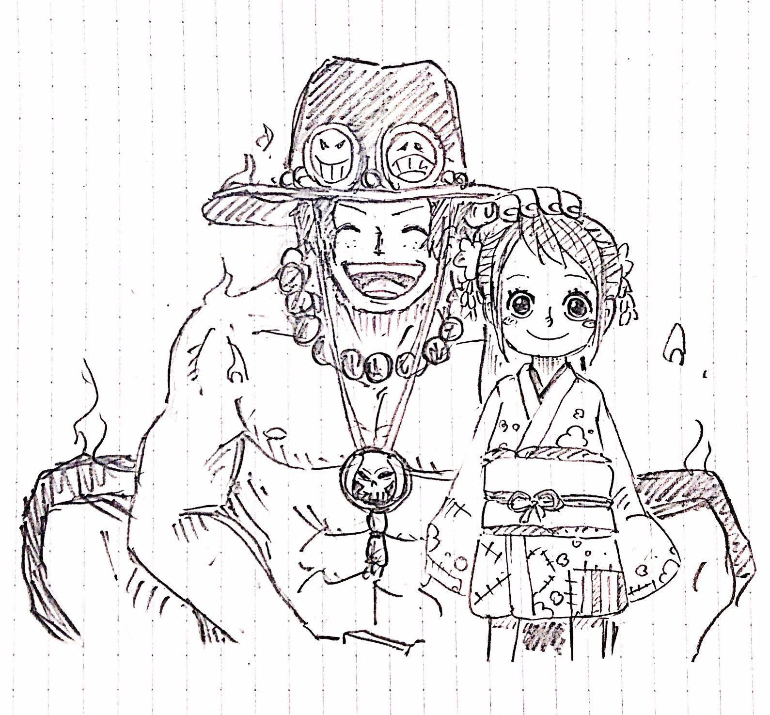 Choromame エースとお玉 ワンピース Onepiece イラスト ワンピースイラスト エース お玉 みんなでワンピース T Co Hjaqxtmmvj Twitter