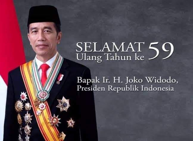 Selamat ulang thn pak Jokowi...  Semoga selalu sehat dan amanah memimpin Indonesia  #HBD59Jokowi