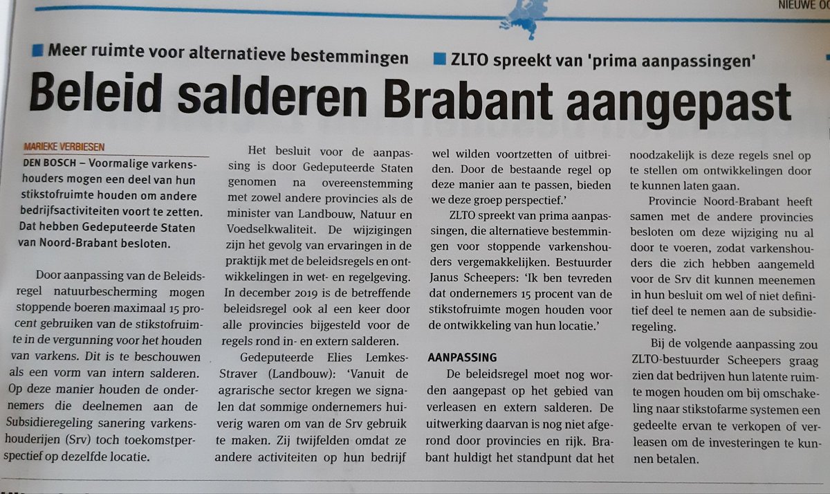 Zo kan het dus ook! Je stimuleert de ondernemer die het besluit genomen heeft te stoppen en de sector vindt het een prima aanpassing. Mes snijdt aan twee kanten. Samen zoeken naar juiste oplossingen. #samenwerken, #elkaarvooruithelpen, #communiceermetelkaar