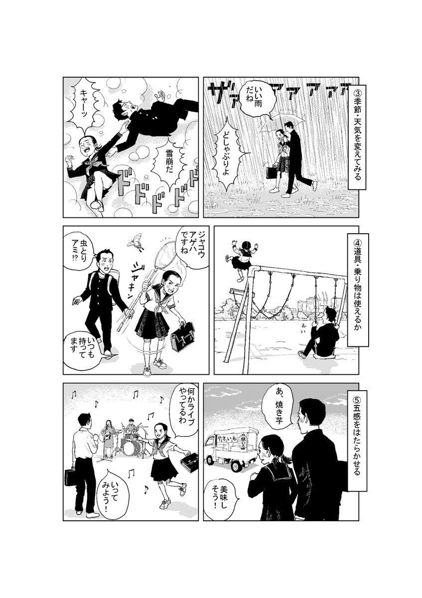 「マンガ学部の脚本概論」さそうあきら 
https://t.co/MLMg6MprOf…
第1回「アイデアを出すってどういうこと?」より
次のエピソードで何を書くべきかアイデアの詰まった人へ
「エピソードチェックリスト」 