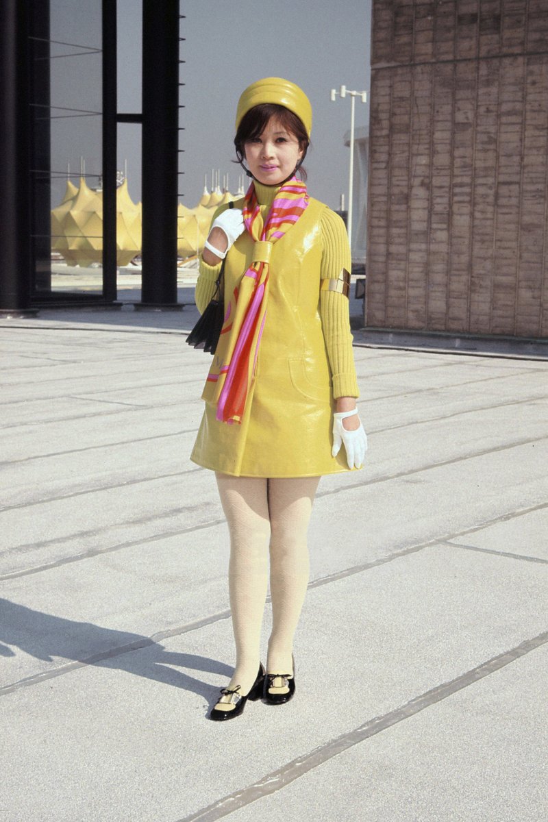 Giants of Japanese art, science and culture made their contribution alongside their international peers. The whole world was showing off its best ideas for the future. Among my favourite ideas were the uniforms for the hostesses in Japan's pavilions.