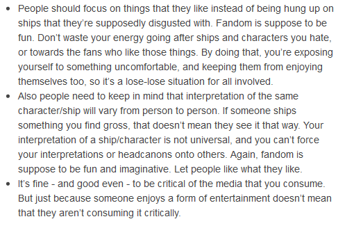 lizcourserants's tweet photo. Some pro-ship stances + talking points against common arguments from fandom/fiction antis. This is what I've got so far. This is a re-post, but from now on, I'll add any additions or revisions to this thread. Please feel free to add your suggestions too https://t.co/lLlqZbXxA3