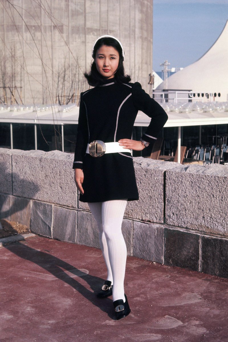 Japan's hostess uniforms at Expo 70 summed up the dollybird look and defined the endpoint of an aesthetic.Which is your favourite? Which would the stewardess of your starliner be wearing? (And what would the male versions look like for the stewards?)