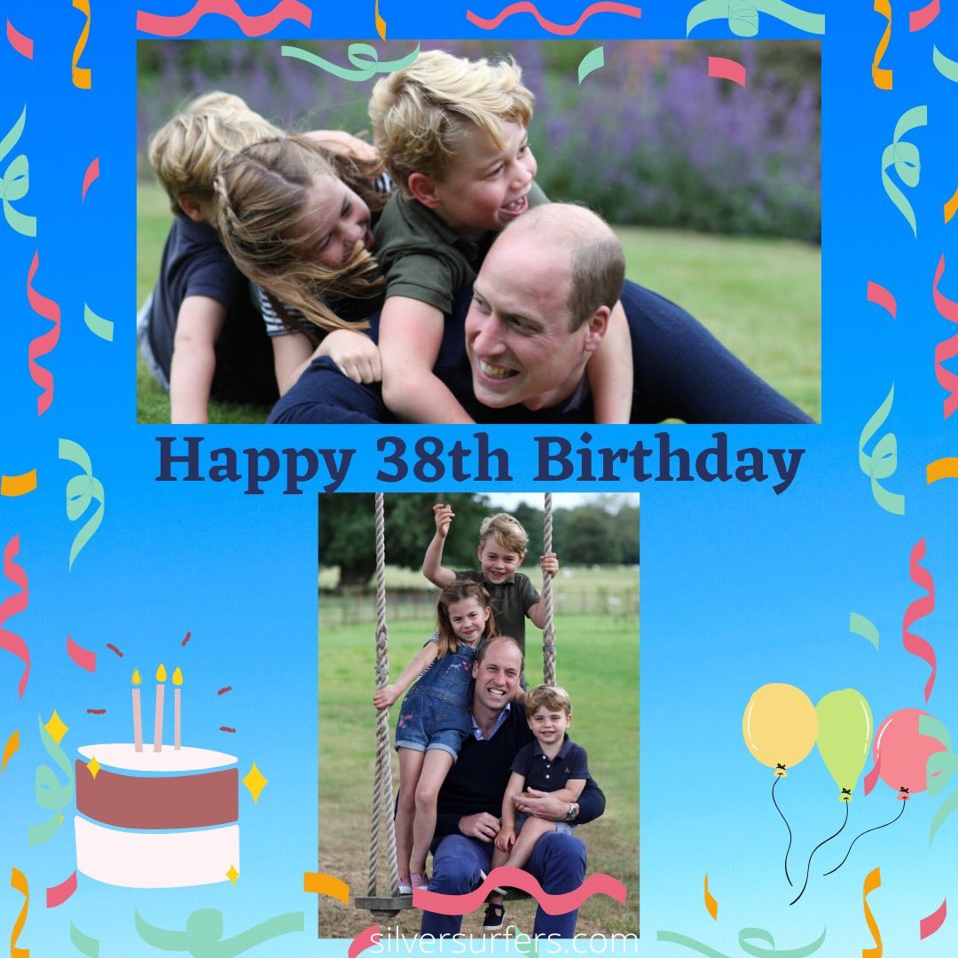 Happy 38th Birthday to Prince William 👑🎂🎈