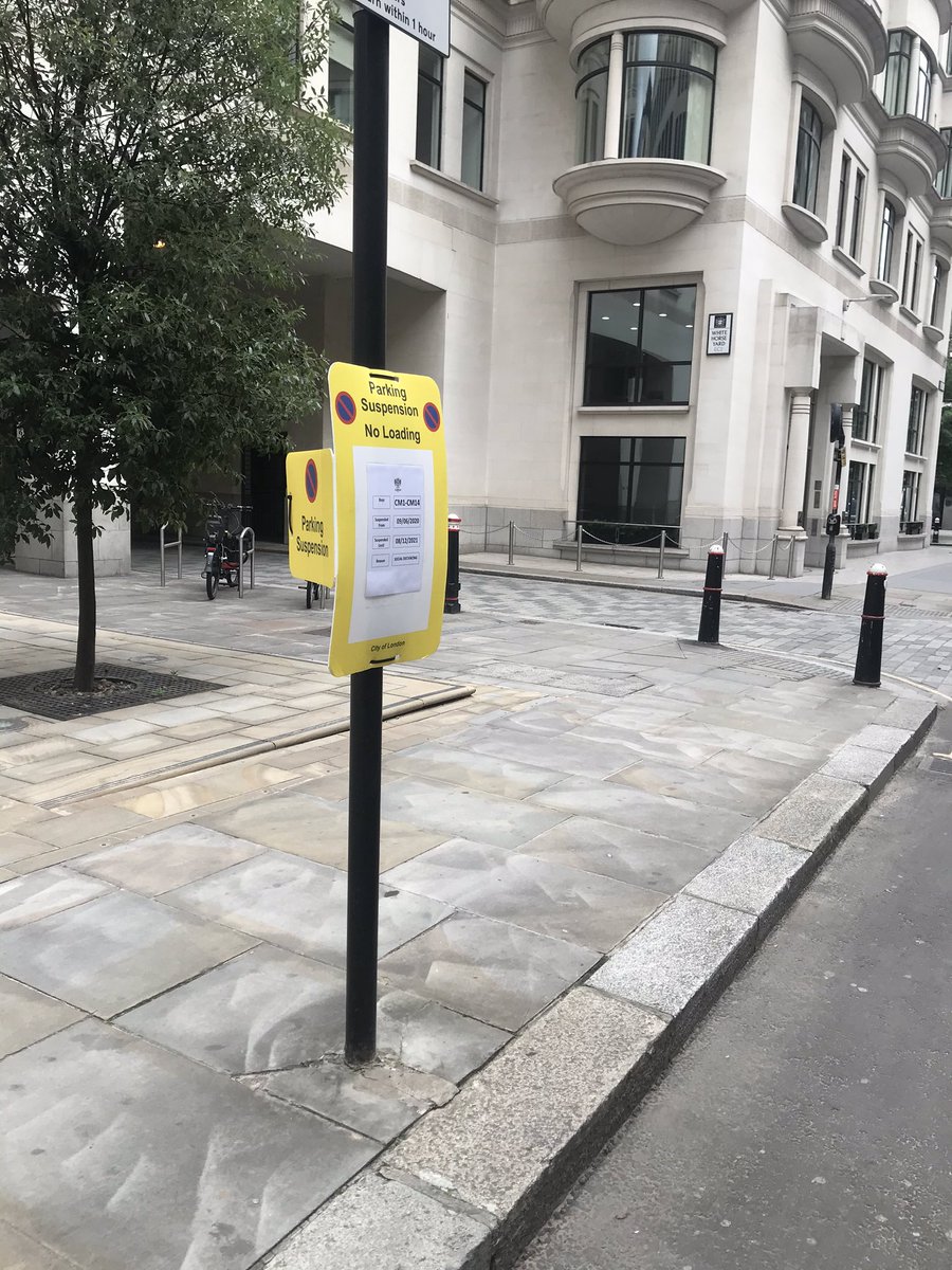 Quite a lot of parking has been suspended to make it easier for pedestrians to spill into the carriageway on filtered streets