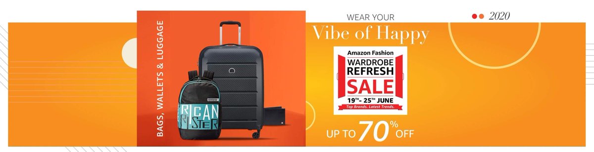 inmoonoffrs's tweet photo. 🌟Bags, Wallets &amp; Luggage | Wardrobe Refresh Sale | Up to 70% Off🌟
⚡Top Brands | Latest Trends
⚡19th to 25th June
⚡10% Instant Discount Up to ₹1000 on SBI Cards

  #amazonindia #amazonfashion #WardrobeRefreshSale 
  #bags #wallets #luggage 

👉🏼https://t.co/Rb45XPPHQb https://t.co/DxarQQtXdx