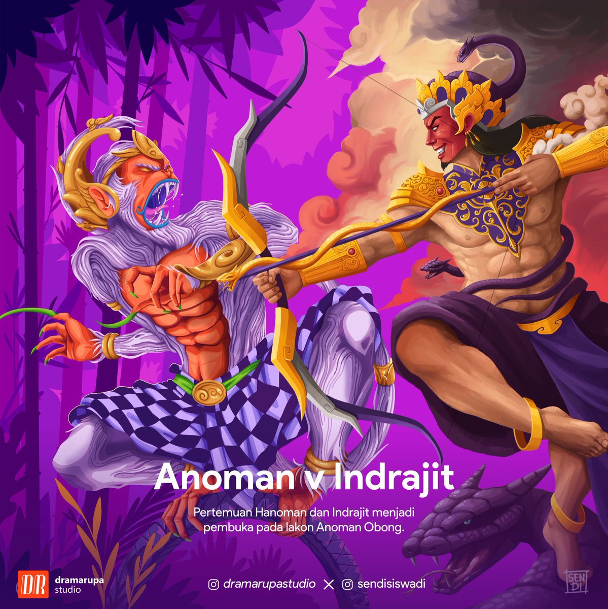 sendisiswadi's tweet photo. Kolabs asik bareng @ophanda 
Pertarungan anoman v Indrajit dalam wiracarita ramayana..
#Ramayana https://t.co/JVpBv68wPF