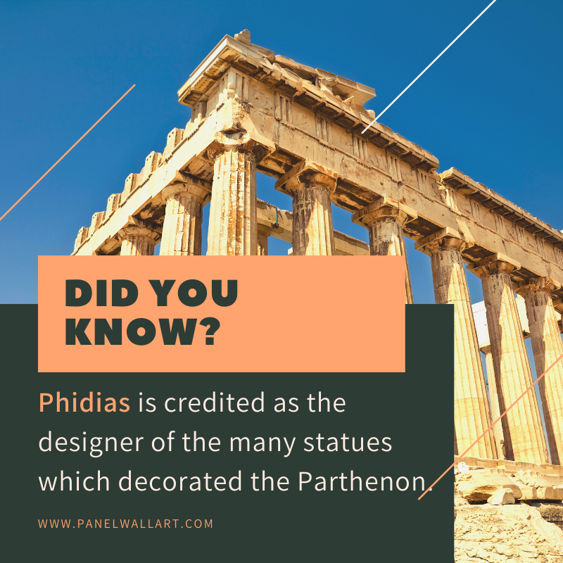 panelwallart's tweet photo. 💡Did You Know? 

Phidias is credited as the designer of the many statues which decorated the Parthenon. 

#arttrivia 
#canvasart 
#famousartists https://t.co/a5IY2daxqG